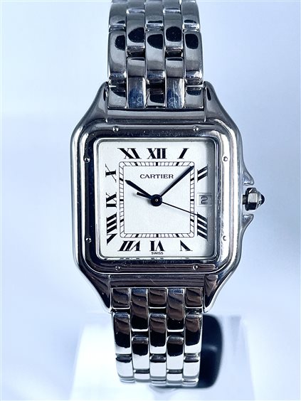 Besozzo - Via XXV Aprile 49 - Orologio Cartier Donna PANTHÈRE DE CARTIER in Oro bianco CARTIER PANTHERE LARGE ORO BIANCO 3879 QUARZO DATA - CARTIER PANTHERE LARGE ORO BIANCO 3879 QUARZO DATA